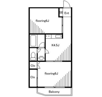 東京都中野区江原町３丁目 賃貸マンション 2K