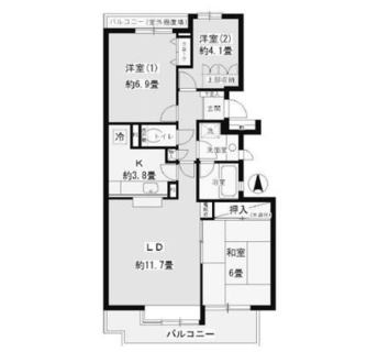 東京都練馬区中村北１丁目 賃貸マンション 3LDK